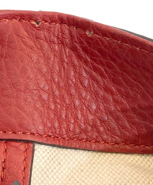 GUCCI（グッチ）GUCCI (グッチ) バンブー スモール バッグ レッドの古着・服飾アイテム