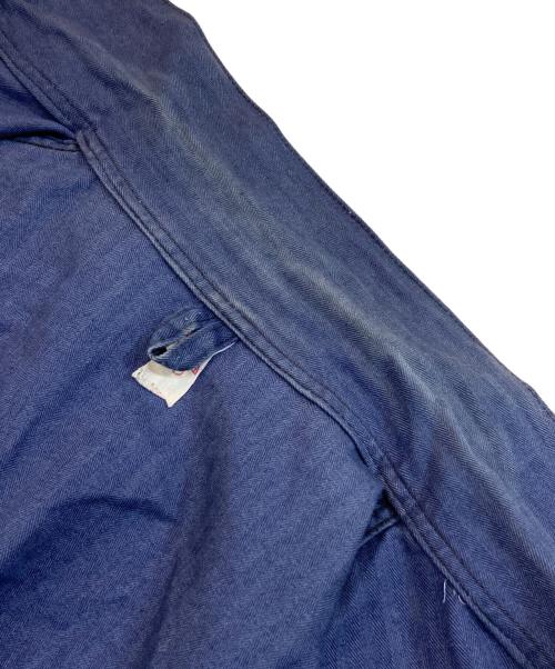 USED（ユーズド）USED (ユーズド) ヘリンボーンシャツジャケット ネイビー サイズ:SIZE 52の古着・服飾アイテム