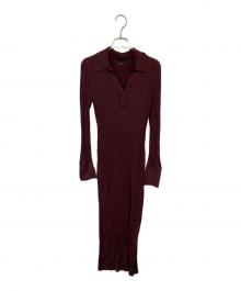 anuans（アニュアンス）の古着「スキッパータイトワンピース」｜レッド