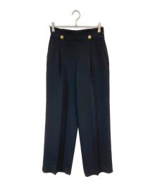 allureville（アルアバイル）の古着「サイドボタンワイドパンツ」｜ブラック