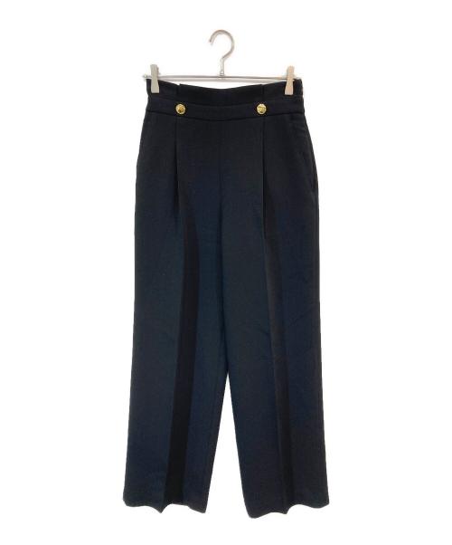 allureville（アルアバイル）allureville (アルアバイル) サイドボタンワイドパンツ ブラック サイズ:SIZE 2の古着・服飾アイテム