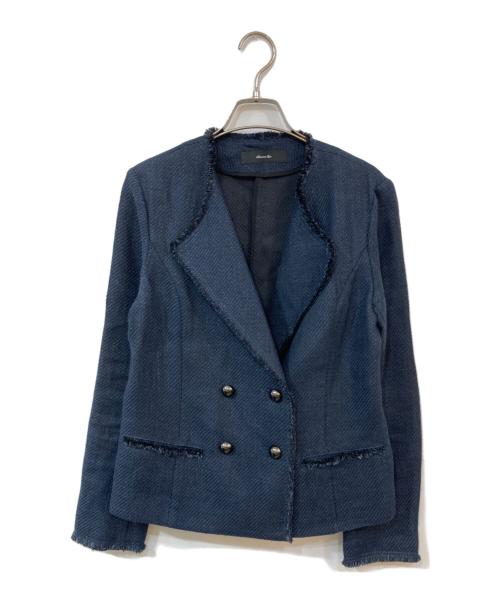 allureville（アルアバイル）allureville (アルアバイル) MANTECOリネンブレンドジャケット ネイビー サイズ:SIZE 2の古着・服飾アイテム