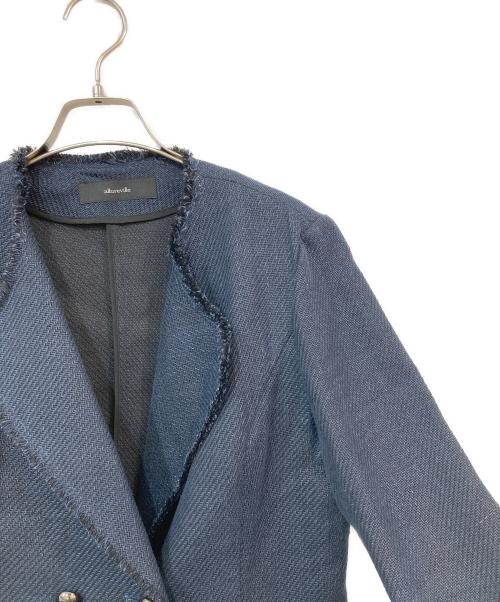 allureville（アルアバイル）allureville (アルアバイル) MANTECOリネンブレンドジャケット ネイビー サイズ:SIZE 2の古着・服飾アイテム