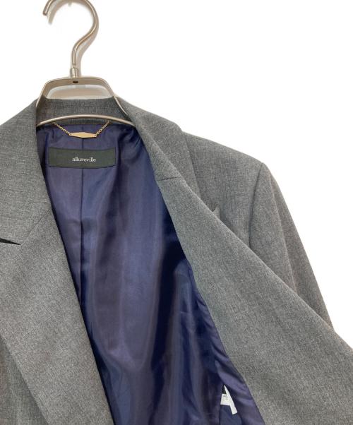 allureville（アルアバイル）allureville (アルアバイル) リオペルダブルブレストジャケット グレー サイズ:SIZE 2の古着・服飾アイテム