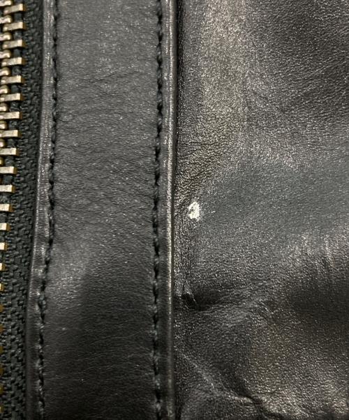 Liugoo Leathers（リューグーレザーズ）Liugoo Leathers (リューグーレザーズ) スタンドカラーレザージャケット ブラック サイズ:SIZE Mの古着・服飾アイテム