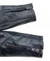 中古・古着 Liugoo Leathers (リューグーレザーズ) スタンドカラーレザージャケット ブラック サイズ:SIZE M：7000円