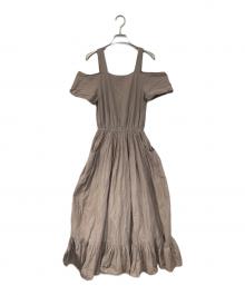 MARIHA（マリハ）の古着「オフショルダーワンピース」｜ベージュ