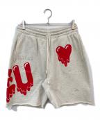 SAINT MICHAEL×EMOTIONALLY UNAVAILABLEセントマイケル×エモーショナリー・アンアベイラブル）の古着「EU STM SHORTS」｜グレー