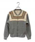 THE FLAT HEADザ・フラットヘッド）の古着「雪柄フルジップスウェット」｜グレー