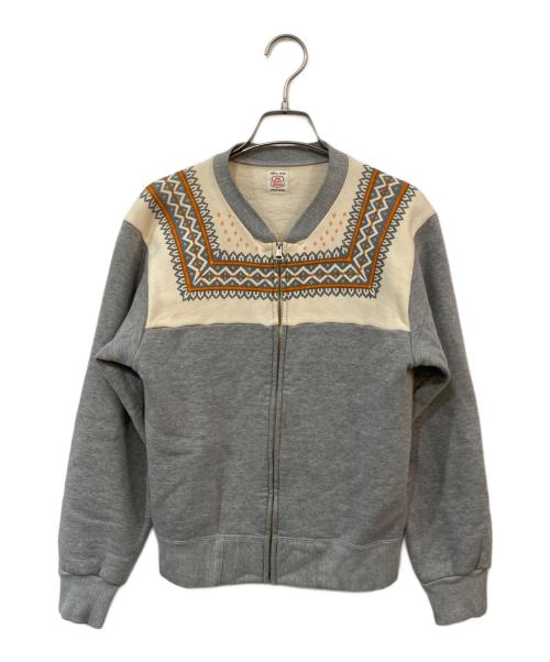 THE FLAT HEAD（ザ・フラットヘッド）THE FLAT HEAD (ザ・フラットヘッド) 雪柄フルジップスウェット グレー サイズ:Sの古着・服飾アイテム