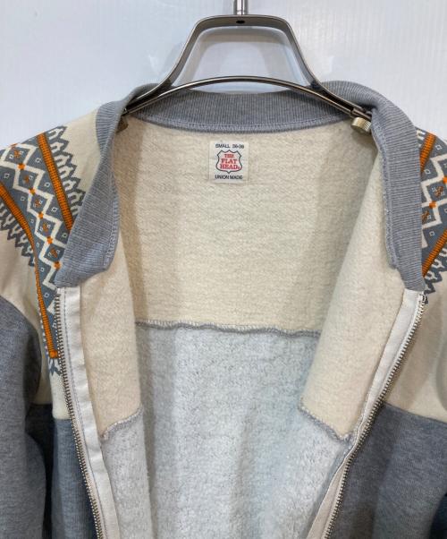 THE FLAT HEAD（ザ・フラットヘッド）THE FLAT HEAD (ザ・フラットヘッド) 雪柄フルジップスウェット グレー サイズ:Sの古着・服飾アイテム