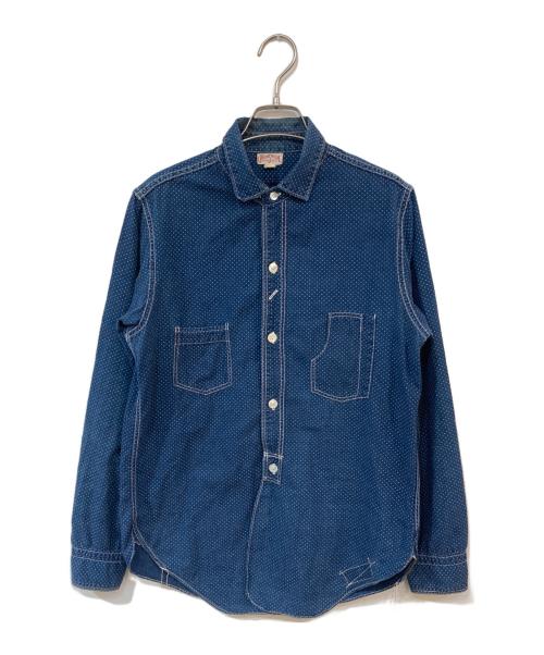 freewheelers（フリーホイーラーズ）FREEWHEELERS (フリーホイーラーズ) CONDUCTOR SHIRT POLKA DOT WABASH インディゴ サイズ:15の古着・服飾アイテム