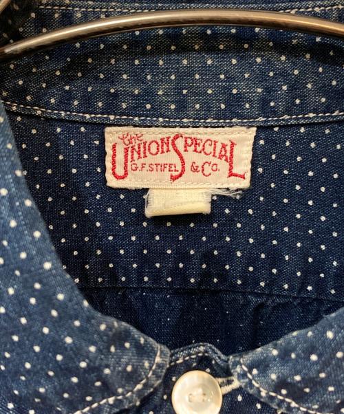 freewheelers（フリーホイーラーズ）FREEWHEELERS (フリーホイーラーズ) CONDUCTOR SHIRT POLKA DOT WABASH インディゴ サイズ:15の古着・服飾アイテム