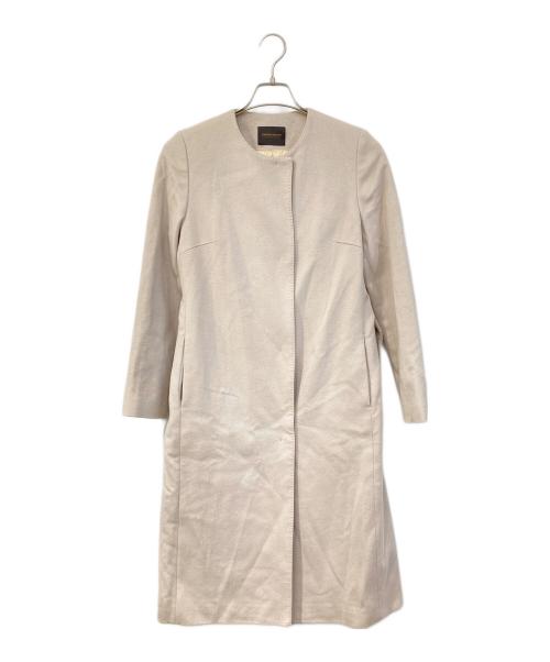TOMORROW LAND（トゥモローランド）TOMORROW LAND (トゥモローランド) ピュアカシミヤノーカラーコート アイボリー サイズ:SIZE 36の古着・服飾アイテム