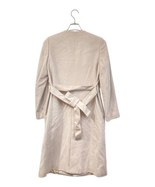 TOMORROW LAND（トゥモローランド）TOMORROW LAND (トゥモローランド) ピュアカシミヤノーカラーコート アイボリー サイズ:SIZE 36の古着・服飾アイテム