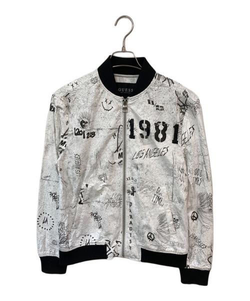 GUESS（ゲス）GUESS (ゲス) MA-1ジャケット ホワイト サイズ:XSの古着・服飾アイテム