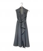 FRAY IDフレイ アイディー）の古着「アシメラペルテーラードワンピース」｜グレー