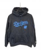 New Era×UNDEFEATEDニューエラ×アンディフィーテッド）の古着「プルオーバーパーカー」｜ブラック