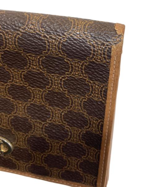 CELINE（セリーヌ）CELINE (セリーヌ) マカダム柄2つ折り財布 ブラウンの古着・服飾アイテム