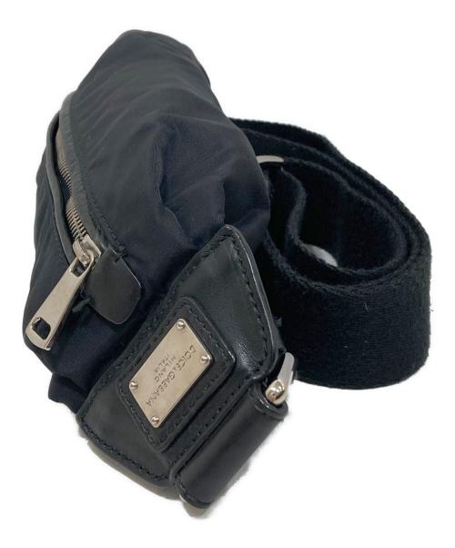 DOLCE & GABBANA（ドルチェ＆ガッバーナ）DOLCE & GABBANA (ドルチェ＆ガッバーナ) ナイロンショルダーバッグ ブラックの古着・服飾アイテム