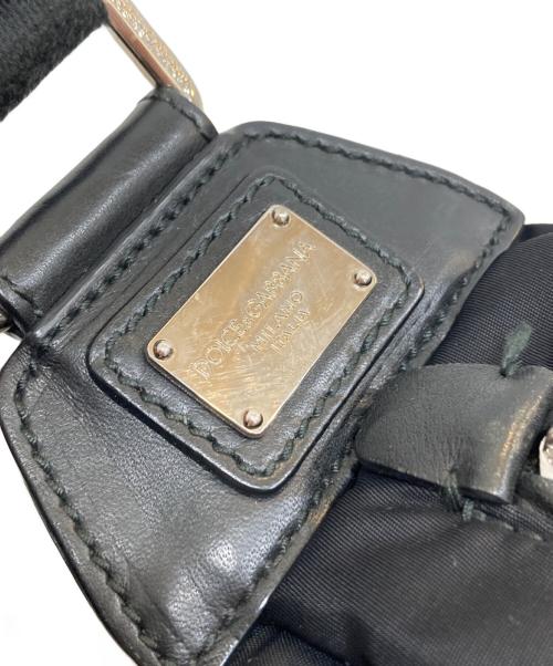 DOLCE & GABBANA（ドルチェ＆ガッバーナ）DOLCE & GABBANA (ドルチェ＆ガッバーナ) ナイロンショルダーバッグ ブラックの古着・服飾アイテム