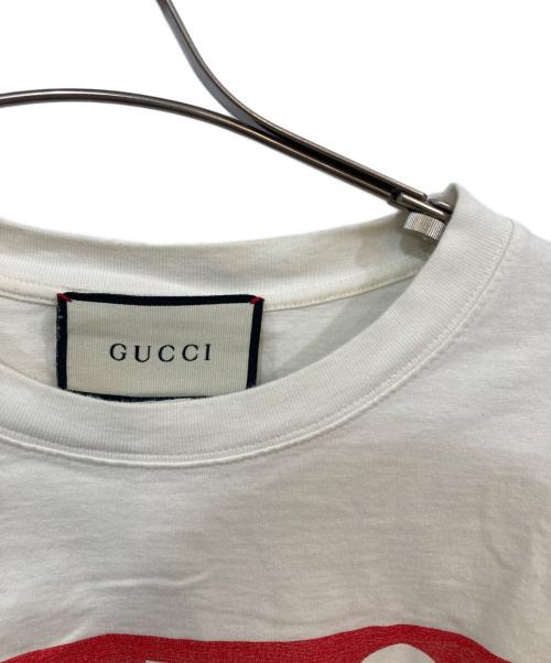 GUCCI（グッチ）GUCCI (グッチ) THEFACEプリントTシャツ ホワイト サイズ:SIZE Lの古着・服飾アイテム