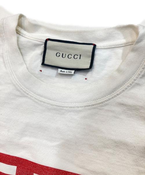 GUCCI（グッチ）GUCCI (グッチ) THEFACEプリントTシャツ ホワイト サイズ:SIZE Lの古着・服飾アイテム