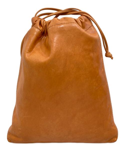 genten（ゲンテン）genten (ゲンテン) レザー巾着バッグ ブラウンの古着・服飾アイテム