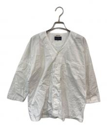 Dry Bones（ドライボーンズ）の古着「鯉口ノーカラーシャツ」｜ホワイト