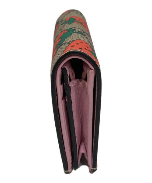 GUCCI（グッチ）GUCCI (グッチ) GGスプリーム イチゴ ブラウンの古着・服飾アイテム