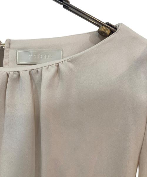 CELFORD（セルフォード）CELFORD (セルフォード) コルセット風ワンピース　 アイボリー×ブラック サイズ:38の古着・服飾アイテム