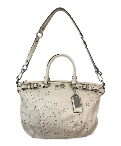 COACH（コーチ）COACH (コーチ) マディソン 2WAYバッグ ホワイトの古着・服飾アイテム