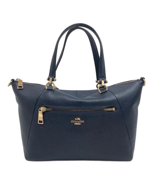 COACH（コーチ）COACH (コーチ) ハンドバッグ ネイビーの古着・服飾アイテム
