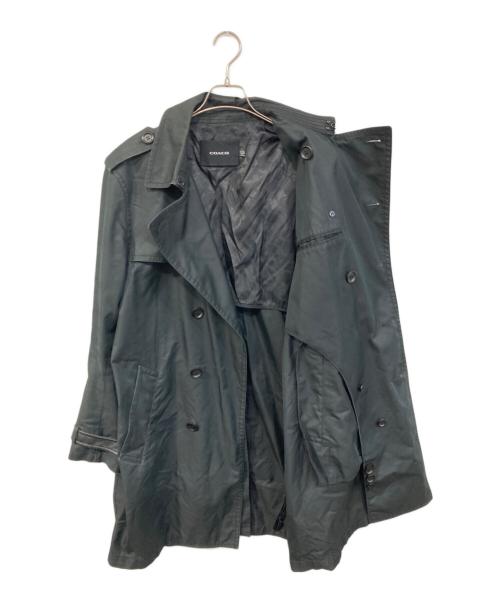 COACH（コーチ）COACH (コーチ) トレンチコート ブラック サイズ:SIZE Lの古着・服飾アイテム