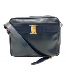 Salvatore Ferragamo（サルヴァトーレ フェラガモ）の古着「ヴァラリボンショルダーバッグ」｜ネイビー