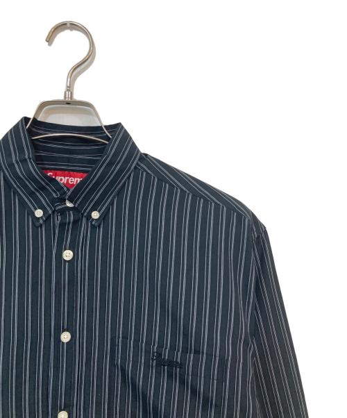 SUPREME（シュプリーム）SUPREME (シュプリーム) Pinstripe Shirt/ピンストライプシャツ ブラック サイズ:SIZE Sの古着・服飾アイテム