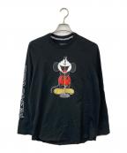 SUPREME×NUMBER (N)INEシュプリーム×ナンバーナイン）の古着「Mickey Mouse Raglan L/S Top/ミッキーマウスラグランロングスリーブトップ」｜ブラック