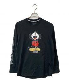 SUPREME×NUMBER (N)INE（シュプリーム×ナンバーナイン）の古着「Mickey Mouse Raglan L/S Top/ミッキーマウスラグランロングスリーブトップ」｜ブラック