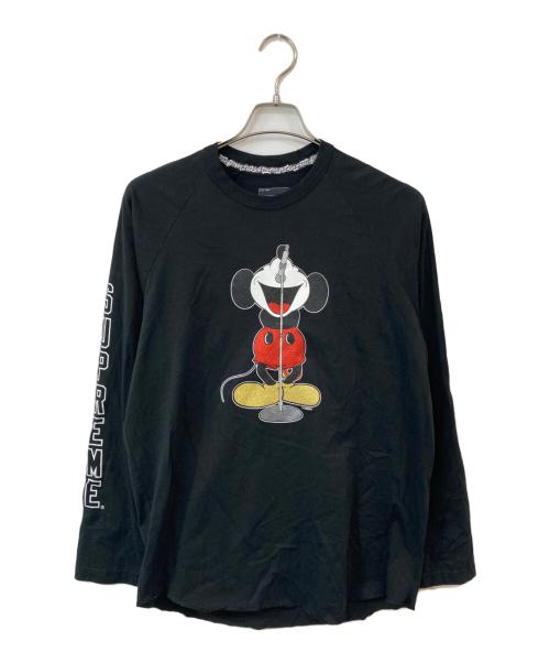 SUPREME（シュプリーム）SUPREME (シュプリーム) NUMBER (N)INE (ナンバーナイン) Mickey Mouse Raglan L/S Top/ミッキーマウスラグランロングスリーブトップ ブラック サイズ:SIZE Mの古着・服飾アイテム