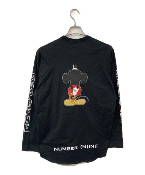 SUPREME（シュプリーム）SUPREME (シュプリーム) NUMBER (N)INE (ナンバーナイン) Mickey Mouse Raglan L/S Top/ミッキーマウスラグランロングスリーブトップ ブラック サイズ:SIZE Mの古着・服飾アイテム