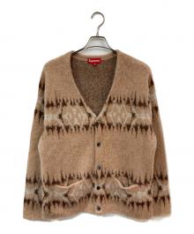 SUPREME（シュプリーム）の古着「Abstract Stripe Cardigan/アブストラクト ストライプ カーディガン」｜ベージュ