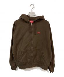 SUPREME（シュプリーム）の古着「Small Box Zip Up Hooded Sweatshirt/スモール ボックス ジップアップ フーデッド スウェット シャツ」｜ブラウン