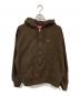 SUPREME（シュプリーム）の古着「Small Box Zip Up Hooded Sweatshirt/スモール ボックス ジップアップ フーデッド スウェット シャツ」｜ブラウン