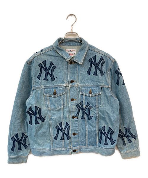 SUPREME（シュプリーム）SUPREME (シュプリーム) MLB (エムエルビー) New York Yankees Denim Trucker Jacket インディゴ サイズ:SIZE Mの古着・服飾アイテム