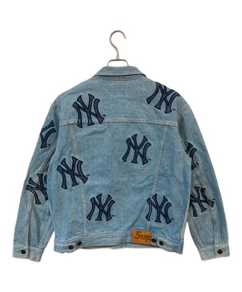 SUPREME（シュプリーム）SUPREME (シュプリーム) MLB (エムエルビー) New York Yankees Denim Trucker Jacket インディゴ サイズ:SIZE Mの古着・服飾アイテム