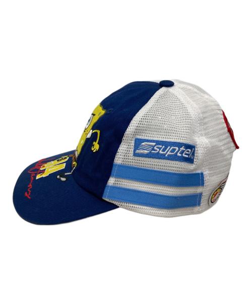 SUPREME（シュプリーム）SUPREME (シュプリーム) SquarePants Jeff Hamilton Mesh Back 6-Panel/スクエアパンツジェフハミルトンメッシュブラック6-パネル ネイビー×ホワイトの古着・服飾アイテム