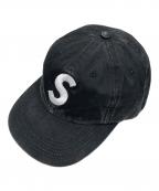 SUPREMEシュプリーム）の古着「Pigment Coated 2-Tone S Logo 6Panel Cap/ピグメント コーテッド ツートーン Sロゴ 6パネル キャップ」｜ブラック