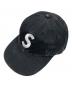 Supreme（シュプリーム）の古着「Pigment Coated 2-Tone S Logo 6Panel Cap/ピグメント コーテッド ツートーン Sロゴ 6パネル キャップ」｜ブラック