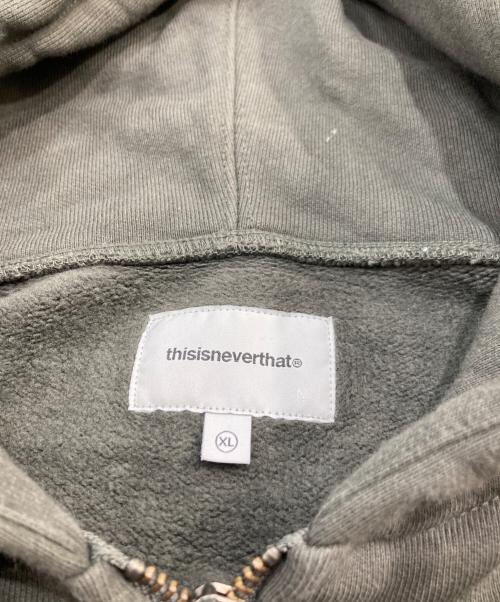 thisisneverthat（ディスイズネバーザット）thisisneverthat (ディスイズネバーザット) ジップパーカー カーキ サイズ:SIZE XLの古着・服飾アイテム