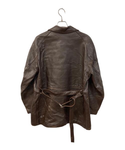 GVF IMPERCUIR GRAULHET（ジーブイエフ）GVF IMPERCUIR GRAULHET (ジーブイエフ) レザーコート ブラウン サイズ:不明の古着・服飾アイテム